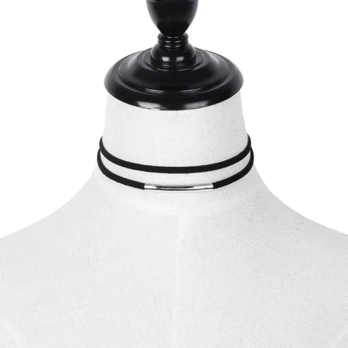 Miniatura 6 de JAKAWIN Gargantilla Collar Ajustable Negro Collar Collares para Mujer NK134