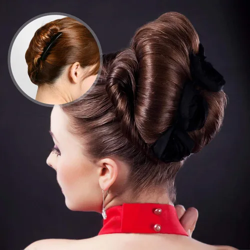 Miniatura 7 de 24 peines laterales de plástico para el cabello, peine giratorio francés con 23 dientes, pinzas de pelo fino, peines decorativos para el cabello