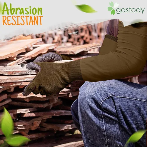 Miniatura 7 de Guantes de jardinería de manga larga para mujeres y hombres, guantes de jardín de puño largo, multiusos, resistentes para exteriores e interiores