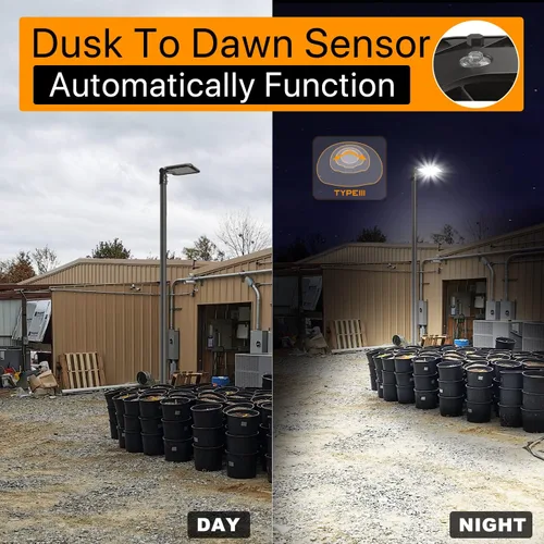 Miniatura 5 de Luz de estacionamiento de 150 W, instalación rápida, 22500 LM, luces de calle LED, montaje con accesorio deslizante con fotocélula del atardecer al