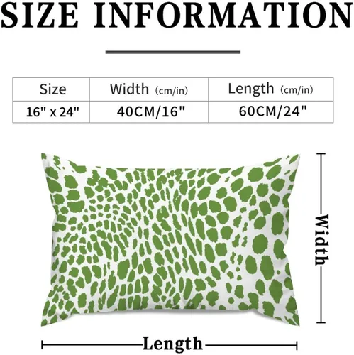 Miniatura 2 de ArogGeld Funda de almohada lumbar, estampado de guepardo verde, leopardo, estampado de leopardo, manchas de animales, almohada decorativa verde, A-17