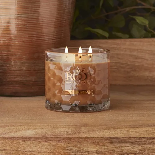 Miniatura 6 de Root Candles - Velas perfumadas de otoño en forma de panal de miel, de vidrio, con mezcla de cera de abejas de 3 mechas, 12 onzas, elaboradas a