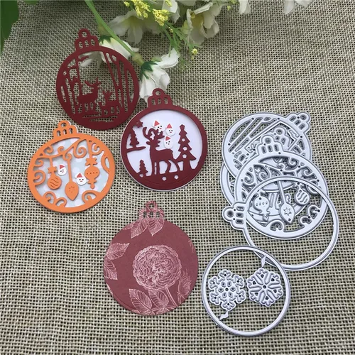 Adies 4 piezas de troqueles de metal con diseño de copo de nieve de Navidad, árbol de ciervo, copo de nieve, muñeco de nieve, plantillas de corte