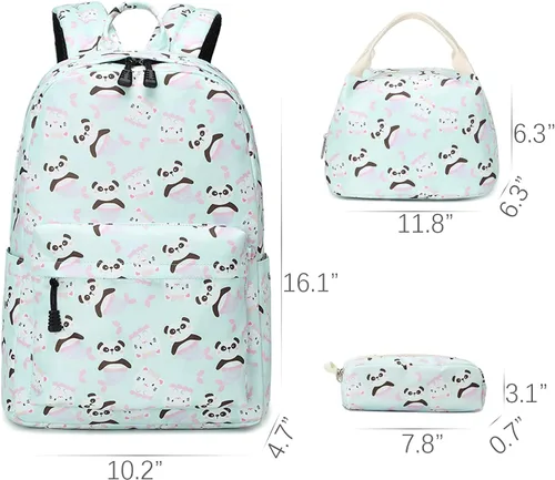 Miniatura 5 de Ecodudo - Morral ligero para niños y niñas, lindas mochilas escolares con lonchera