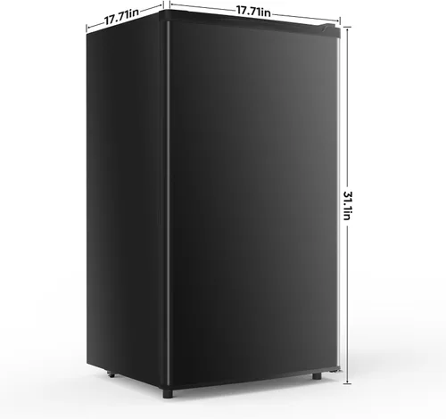 Miniatura 2 de NEWBULIG Mini refrigerador con congelador de 3.2 pies cúbicos para oficina, dormitorio, refrigerador pequeño con termostato ajustable, ahorro