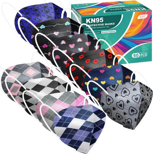 Miniatura 8 de XDX Mascarillas KN95 para niños, paquete de 50 mascarillas desechables negras envueltas individualmente, mascarillas KN95 de 5 capas para niños