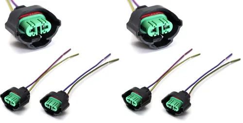 Miniatura 10 de iJDMTOY OEM H11 H8 adaptadores hembra arnés de cableado con conectores de cable de 4 pulgadas compatibles con faros delanteros o luces antiniebla