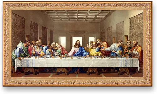 Miniatura 11 de A&T ARTWORK La Última Cena de Leonardo Da Vinci Las reproducciones de arte clásico mundial, impresiones de lienzo Giclee, arte de pared
