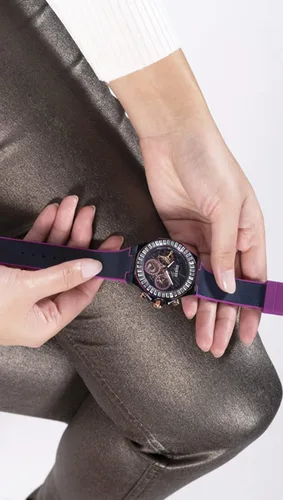 Miniatura 5 de GUESS US - Reloj multifunción de cuero para mujer Arco iris