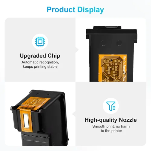 Miniatura 3 de Cartucho de tinta remanufacturado de repuesto para impresora HP 65 XL HP 65 tinta HP65 65XL cartucho de tinta negra para impresora HP 3755 3752 2655