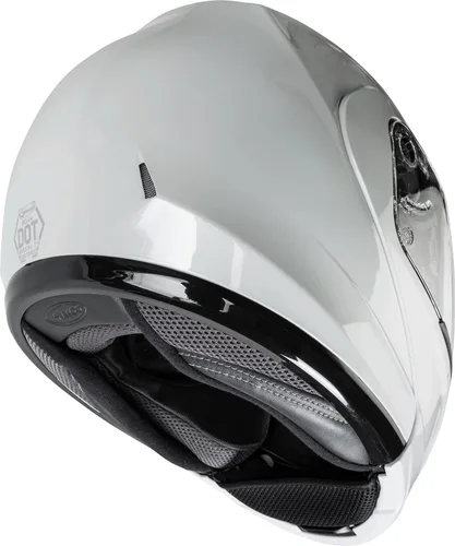 Miniatura 3 de GMAX Casco modular MD-04 (blanco perla, XL) - Aprobado por FMVSS 218