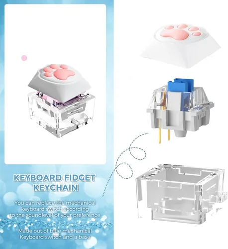 Miniatura 3 de Llavero de Teclado Juguetes Sensoriales Fidget, Clicker Fidget para Alivio del Estrés TDAH Autismo