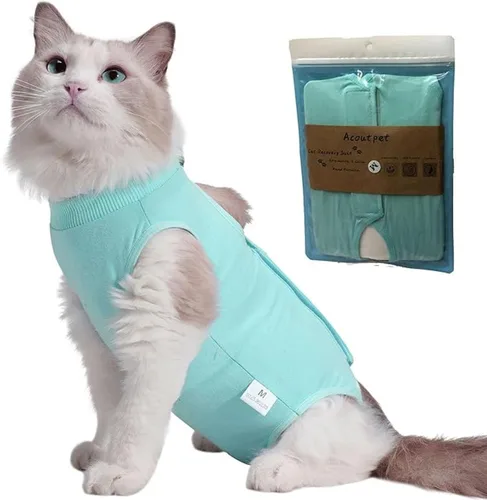 Miniatura 7 de Traje de recuperación para gatos, enterizo para gatos después de la cirugía, esterilización quirúrgica, heridas abdominales, enfermedades