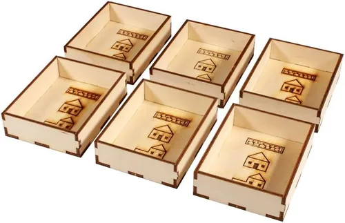 Miniatura 3 de The Broken Token Organizador de juegos compatible con Catan Base Game – Caja organizadora de juegos de madera con múltiples bandejas
