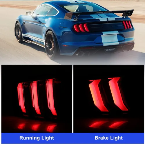 Miniatura 7 de ROXX Conjunto de luces traseras LED para Ford Mustang/Shelby GT350 2015-2023 y Shelby GT500 2018-2020, par de luces traseras con señales de giro