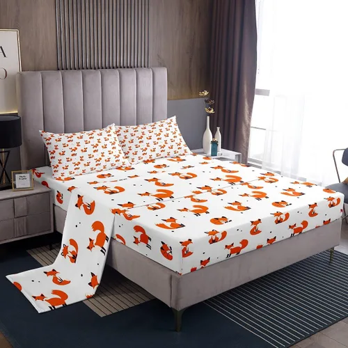 Miniatura 47 de Feelyou Juego de sábanas para niños con diseño de aguacate, ropa de cama bonita con frutas para niños y niñas, 1 sábana encimera y 1 sábana bajera