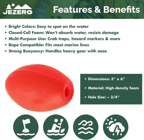 Miniatura 2 de Flotador Jezero de 6 x 3 pulgadas Rojo