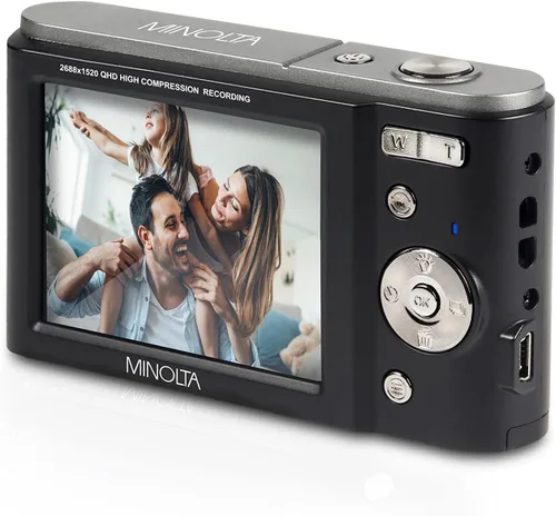 Miniatura 7 de Minolta Cámara digital MND20 de 44 MP - Video Ultra HD de 2.7K, zoom digital 16X, estabilización antivibración, lapso de tiempo, detección facial
