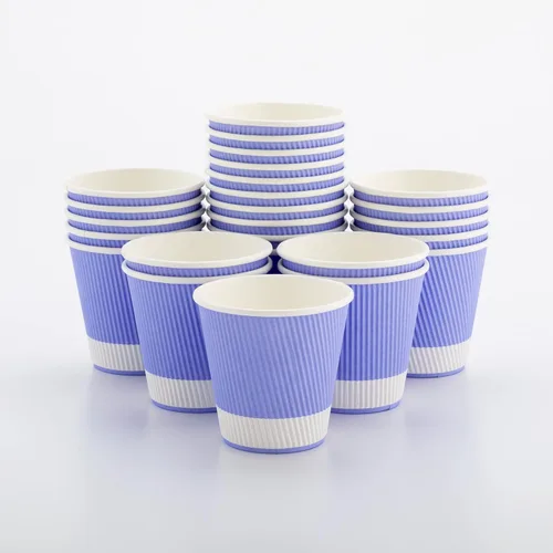 Miniatura 15 de Vasos de café de papel aislado de pared corrugada, 12 onzas, 12 onza, Negro