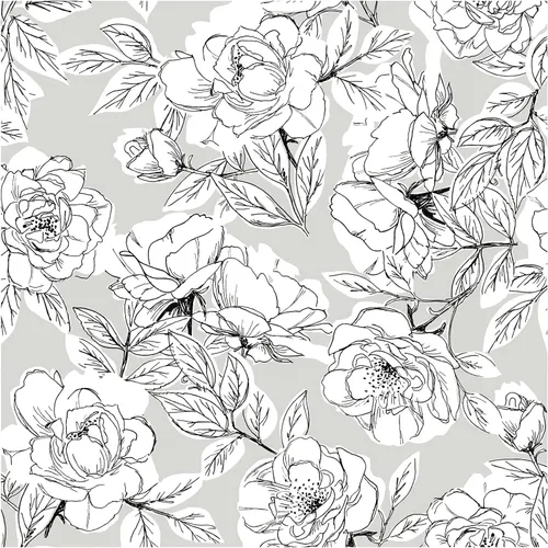 Miniatura 9 de HAOKHOME Papel Tapiz Floral de Despegar y Pegar Boho Extraíble de Vinilo Amarillo/Negro/Blanco para Pared Adhesiva Decorativa para Hogar y Baño