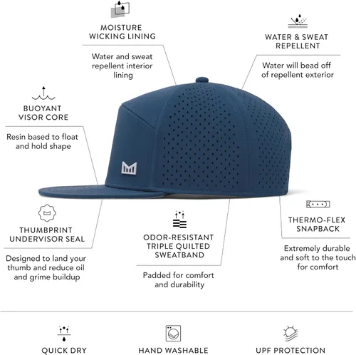 Miniatura 45 de melin Trenches Icon Hydro, gorra de rendimiento a presión, resistente al agua, para hombres y mujeres, golf, correr o entrenar