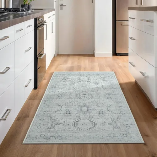 Miniatura 4 de GLN Rugs Traditional Collection - Alfombra de felpilla lavable a máquina, tradicional lavable, antideslizante, alfombra de felpilla de pelo bajo
