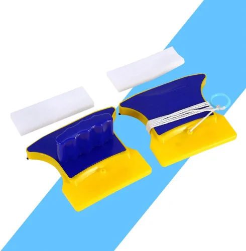 Miniatura 3 de Herramienta magnética para limpiar ventanas de doble cara, limpiador de vidrio con 2 algodón de limpieza extra, kit de limpiacristales para el hogar