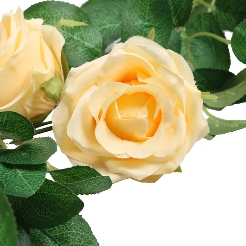 Miniatura 5 de SHACOS - Guirnaldas de rosas artificiales para colgar con hojas y flores para uso en el hogar, bodas, fiestas