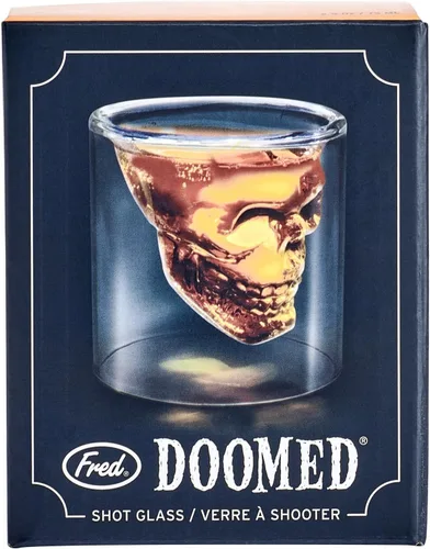 Miniatura 7 de Vaso de chupito de vidrio en forma de calavera Fred & Friends., DOOMED calavera de cristal, N/A, DOOMED