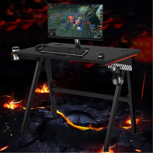Miniatura 2 de Tangkula E Sports - Escritorio para computadora para videojuegos, estación de trabajo profesional para jugadores con soporte para tazas, gancho