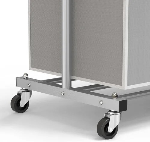 Miniatura 5 de Simple Houseware Clasificador de ropa de 3 bolsas con barra extensible para colgar ropa Plata