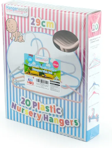 Miniatura 5 de HANGERWORLD Perchas infantiles para guardería y armario infantil (20 unidades, rosa)