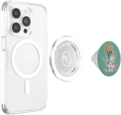 Miniatura 4 de Star Wars Leia - Póster de título de remolino de color retro PopSockets MagSafe PopGrip para iPhone