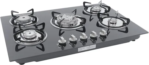Miniatura 10 de Estufa de cocina de gas de 23 pulgadas, 4 quemadores, cocina de superficie de vidrio templado incorporada a NG/LPG convertible a gas