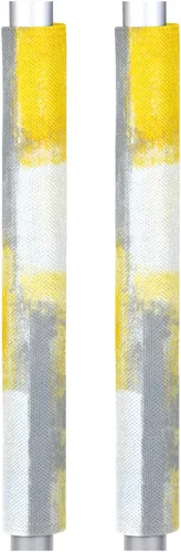 Miniatura 10 de Pardick Juego de 2 cubiertas para manija de puerta de refrigerador, diseño de hoja de limón amarillo lavable, protector decorativo para manija