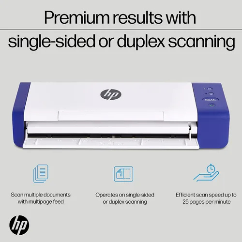 Miniatura 2 de HP Compact Desktop Duplex USB Mobile Document & Photo Scanner with Auto-Feed Tray for Portable 2-Sided Digital Scanning, Model HPPS200, for Home &