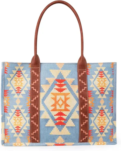 Miniatura 5 de Wrangler Aztec Tote Bag for Women Boho Shoulder Purses and Handbags