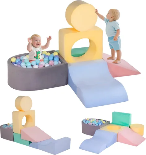 Juguetes de escalada para niños pequeños de 1 a 3 años, bloques de escalada de espuma para bebé, 6 piezas de juguetes de escalada para bebés,