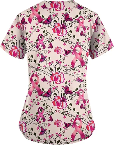 Miniatura 2 de Ropa quirúrgica para mujer, cómoda, ligera, duradera, suave, elástica, con cuello en V, camiseta médica