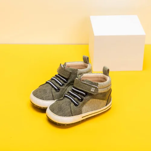 Miniatura 4 de KaKaKiKi - Tenis de lona para bebé infante niños tenis con suela de goma antideslizante tenis de caramelo caminantes primerizos precaminando tenis