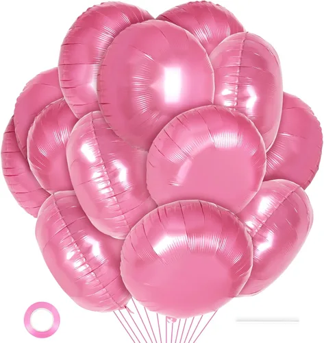 Miniatura 15 de 20 globos redondos negros, globos redondos de aluminio de 18 pulgadas, globos redondos gigantes de helio de Mylar para fiestas de cumpleaños, baby