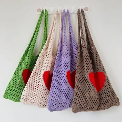 Miniatura 6 de Bolsos de mujer Hobo Bolsas de punto Bolsas de malla Bolsas de hombro huecos Bolsas de compras