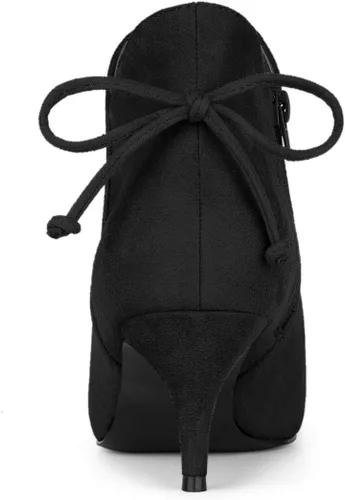 Miniatura 4 de Allegra K Botines de tacón de gatito con punta puntiaguda para mujer