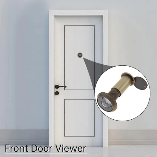 Miniatura 6 de Mirilla para Puerta, Latón Macizo con Mirilla de 200 Grados con Broca de 16 MM para Puertas de 1-1/2" a 2-3/8", Visor de Puerta con Diámetro de Tubo