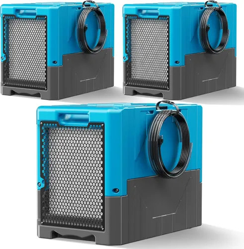 Miniatura 13 de 190PPD Commercial Dehumidifier with Pump for Basement-6000Sq.Ft. Warehouse, Large Space Crawl Space Dehumidifier for Efficient Water Damage Azul