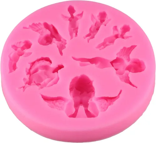 Miniatura 3 de Mujiang Angel Baby Fondant Molde de silicona para decoración de pasteles Herramientas de arcilla de polímero de chocolate Moldes Decoración de pastel