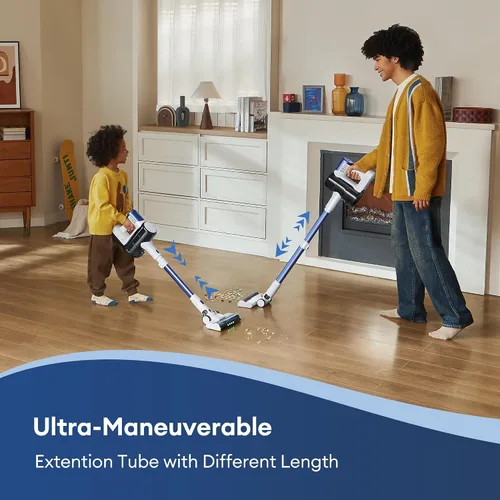 Miniatura 8 de Ultenic Aspiradora inalámbrica, 40 KPa y 450 W, aspiradora recargable, máximo 40 minutos de funcionamiento, diseño de pie con capacidad de cubo