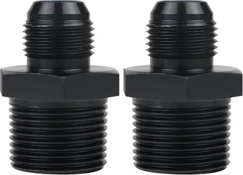Miniatura 18 de Adaptador de manguera de tubería macho de 10AN a 1/4 NPT de aluminio recta para línea de combustible, adaptador de manguera de aluminio negro