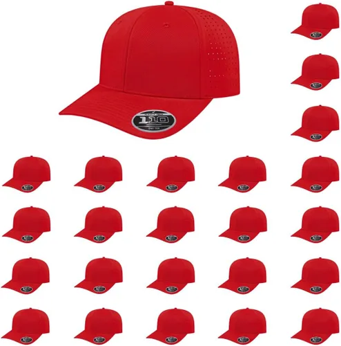 Miniatura 61 de Cap America i8533 Flexfit 110 Gorra Snapback Perforada de Rendimiento de Perfil Medio de 6 Paneles con Protección UV y Snapback Ajustable