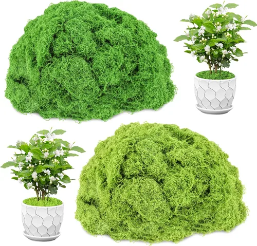 Widspeed - Musgo verde falso de 17.6 onzas para manualidades, musgo sintético artificial para plantas en interiores y exteriores, bricolaje,